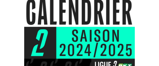 Calendrier de Ligue 2 publié par la LFP